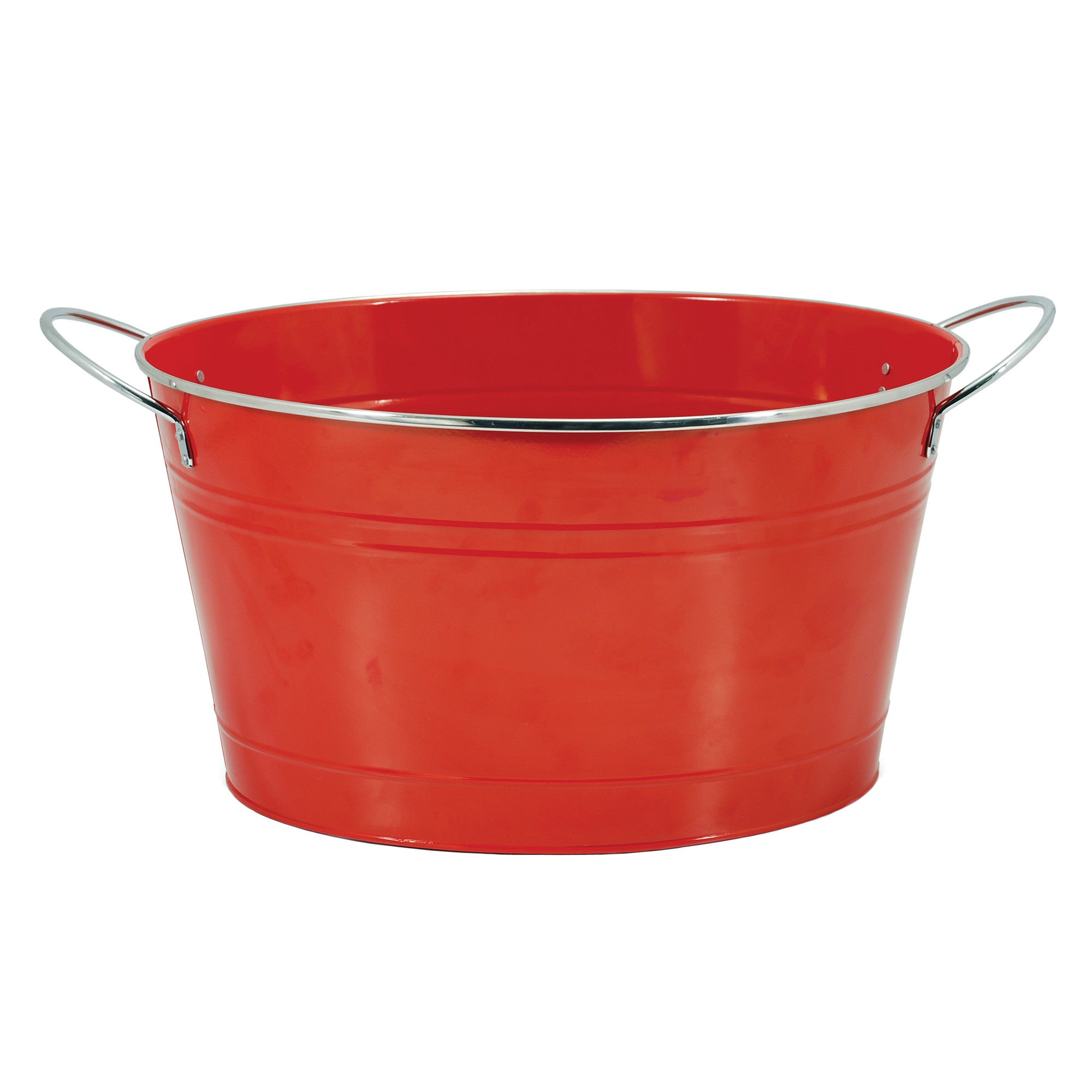 Big Red Galvanized Metal Tub - Thumbnail 3