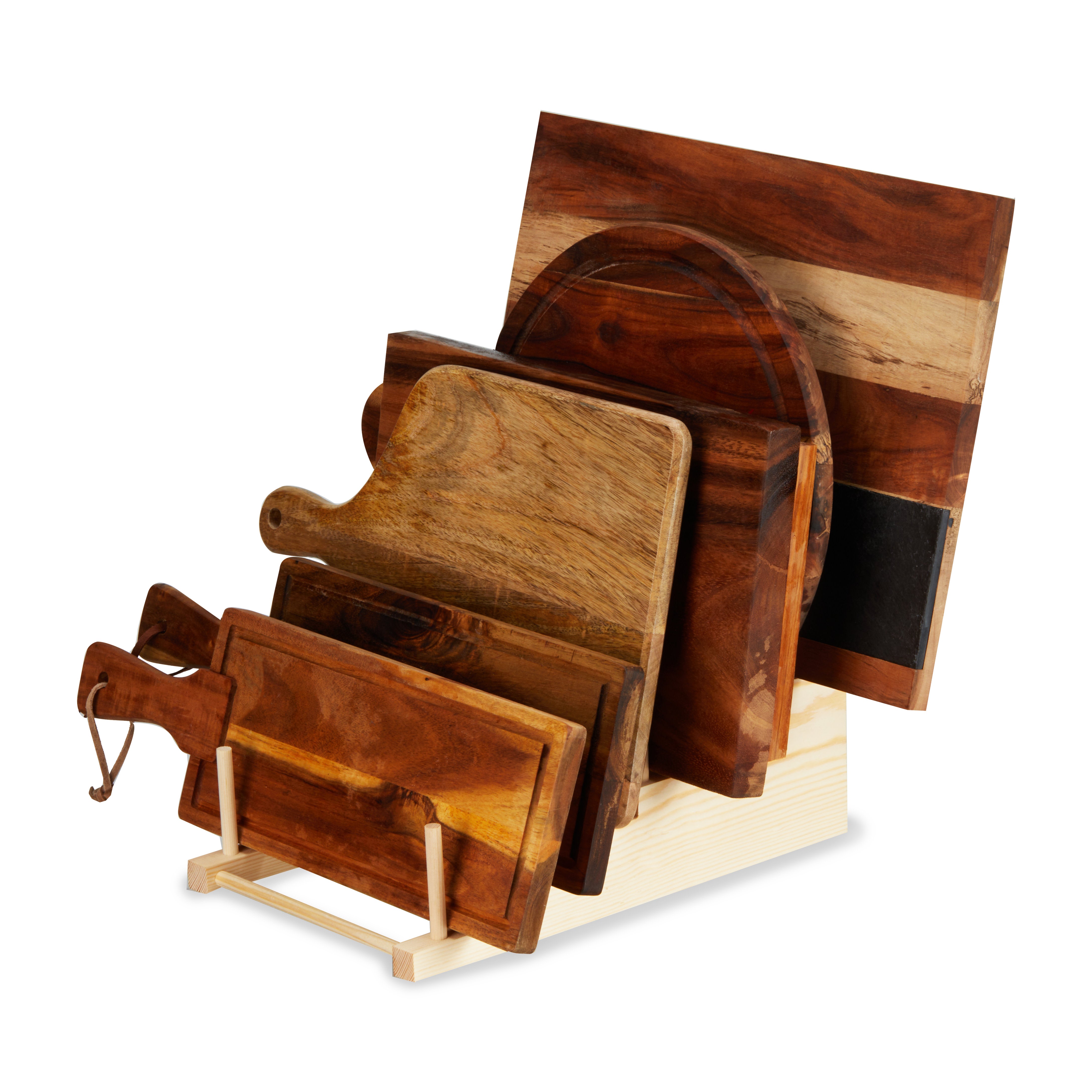 Tiered Pine Cheese Board Display - Thumbnail 4