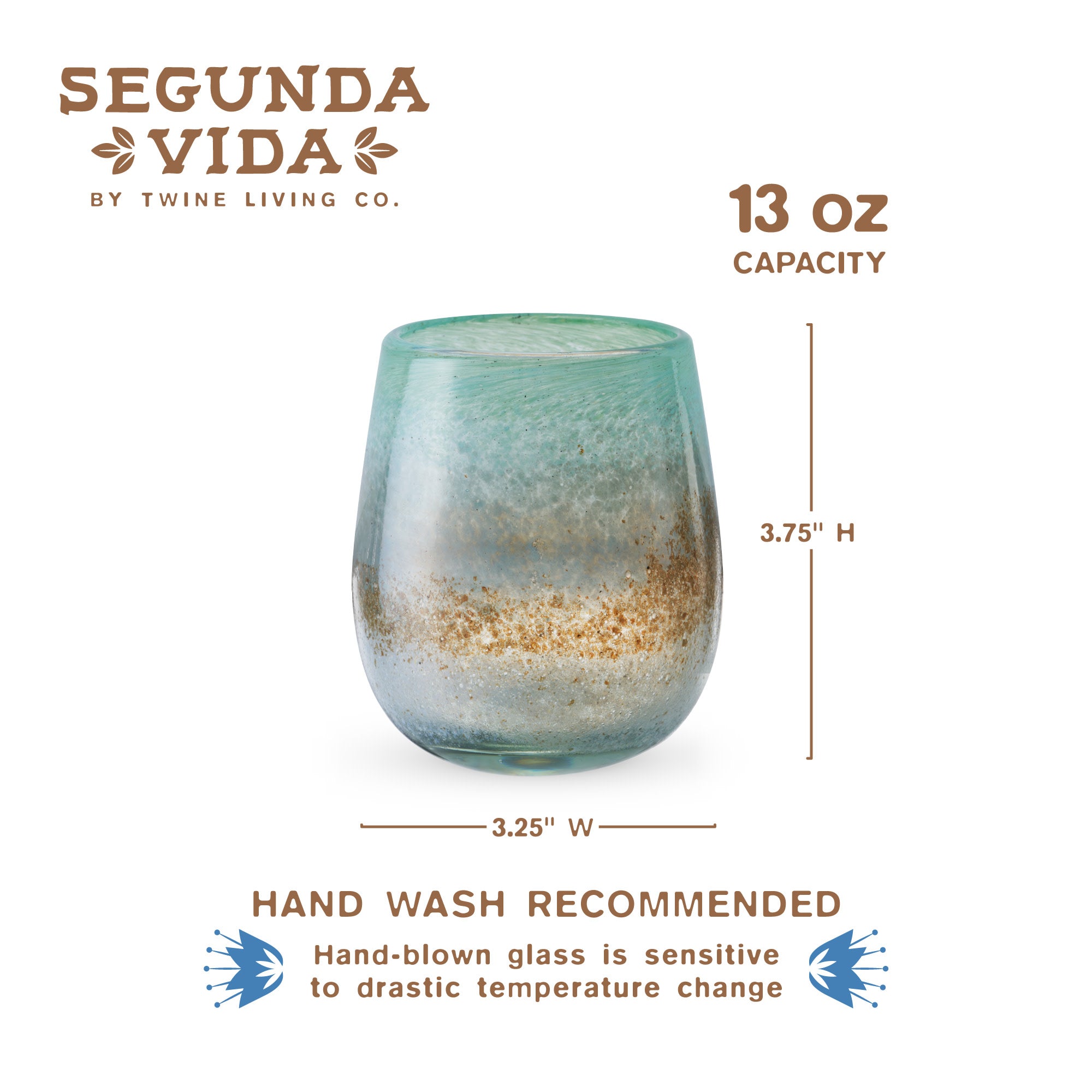 Segunda Vida Playa Bonita Stemless Wine Glasses - Thumbnail 4