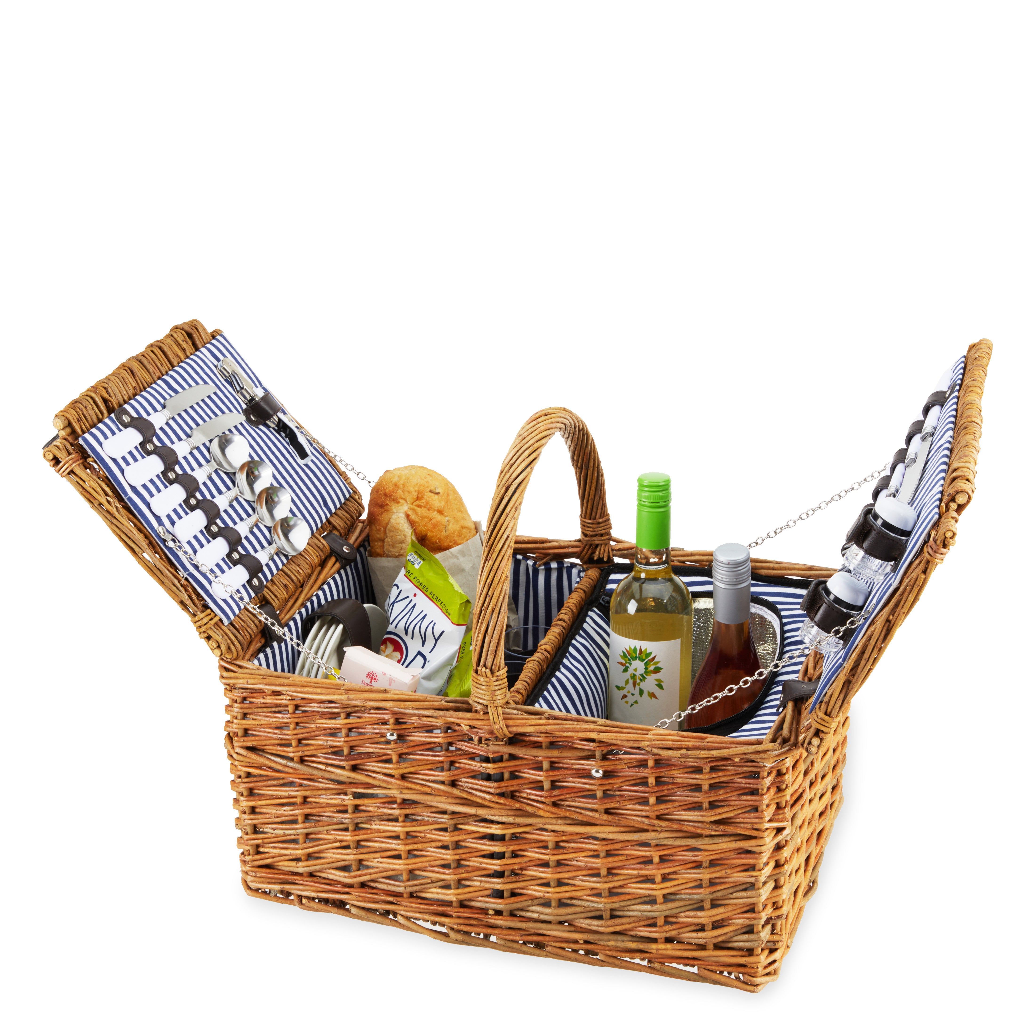 Cape Cod Wicker Picnic Basket Set - Thumbnail 5