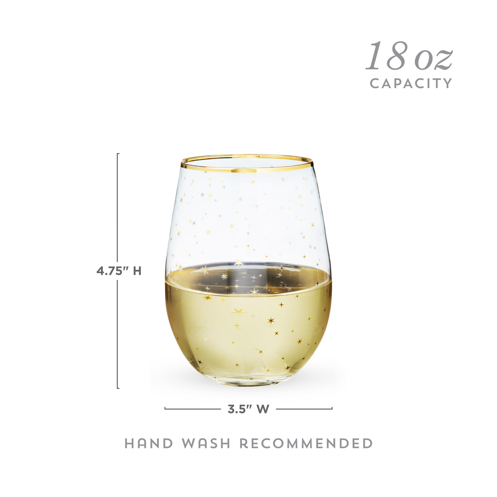 Twine Starlight Stemless Wine Glasses - Thumbnail 4