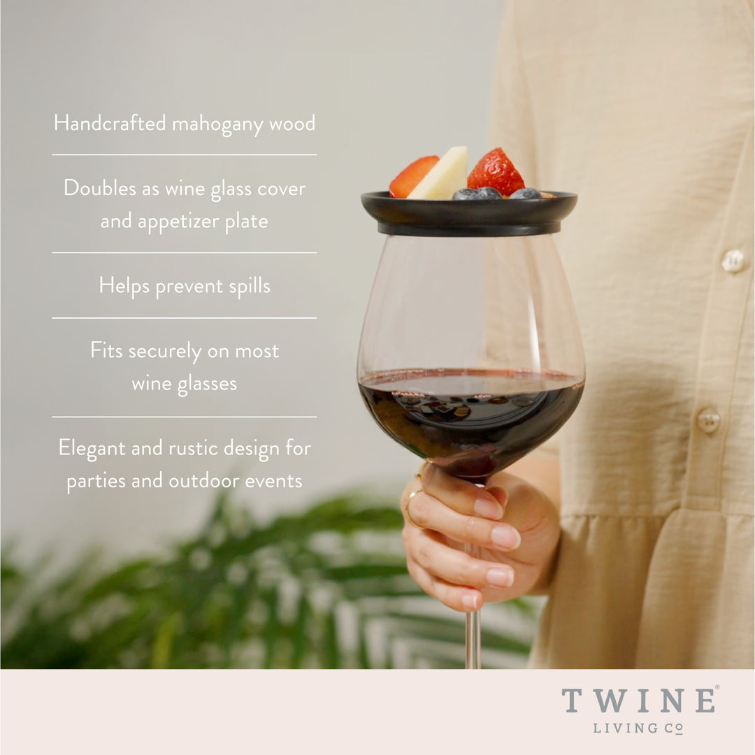 rustic wine glasses Twine Mahogany Wine Glass Topper Appetizer Plates, Drink Cup Covers, Rustic  Wine Glass Picnic Plates for Outdoor Party, Party Supplies, Set of 4,  Mahogany – Twine Living