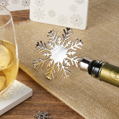A FUNCTIONAL ADDITION TO YOUR WINTER WONDERLAND - This snowflake bottle stopper will help turn your house into a cozy winter paradise. Wine stoppers take up very little storage space in the off-season but add a wonderful touch when used at Christmas and holiday parties to keep wine fresh. This is a little touch that goes a long way.