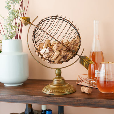 STORE YOUR CORKS IN STYLE – Measuring 14.5" tall, this wine cork holder cage holds roughly 80 corks (not included), which allows you to collect and display your favorite wine corks in a charming, compact display.