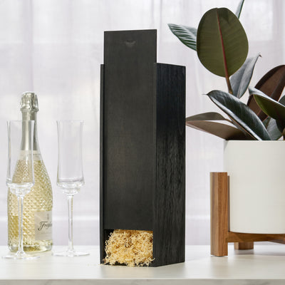 UPGRADE YOUR WINE BOTTLE GIFTING - This wooden wine box elevates the usual gift bottle experience beyond the basic wine bag. Also works as a great storage solution in your home, keeping bottles away from light and disturbances.
