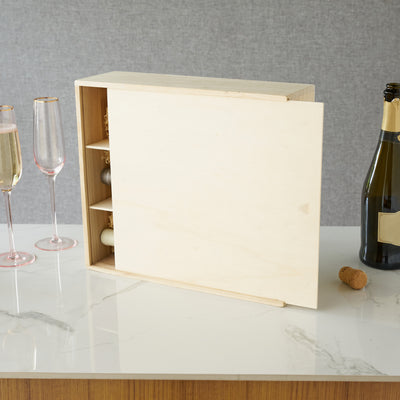 UPGRADE YOUR WINE BOTTLE GIFTING - The only thing better than a bottle of wine is 3 bottles! This gorgeous wooden wine gift box includes 3 separate compartments for wine and elevates the usual gift bottle experience beyond the basic wine bag. 