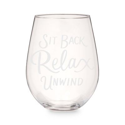 SIT BACK RELAX & UNWIND - Life moves fast, but this stemless wine glass encourages you to step back from the hustle and bustle to take time for yourself. Pick your favorite bottle of wine, kick your feet up and enjoy.