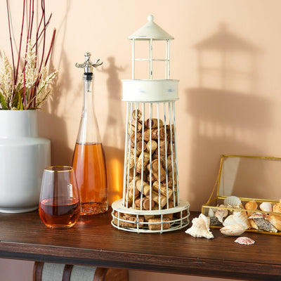 LIGHTHOUSE DECOR in a functional wine cork holder. Add a touch of vintage oceanside aesthetic to your home kitchen or bar. Treasure your souvenir corks from memorable nights with friends and family.