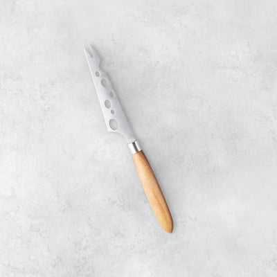 ESSENTIAL CHEESE AND CHARCUTERIE TOOLS - Upgrade your cheese tastings with a stainless steel knife set. This small spreader brie knife is perfect for soft cheeses; the perforations make sure cheese doesn’t stick to the blade.
