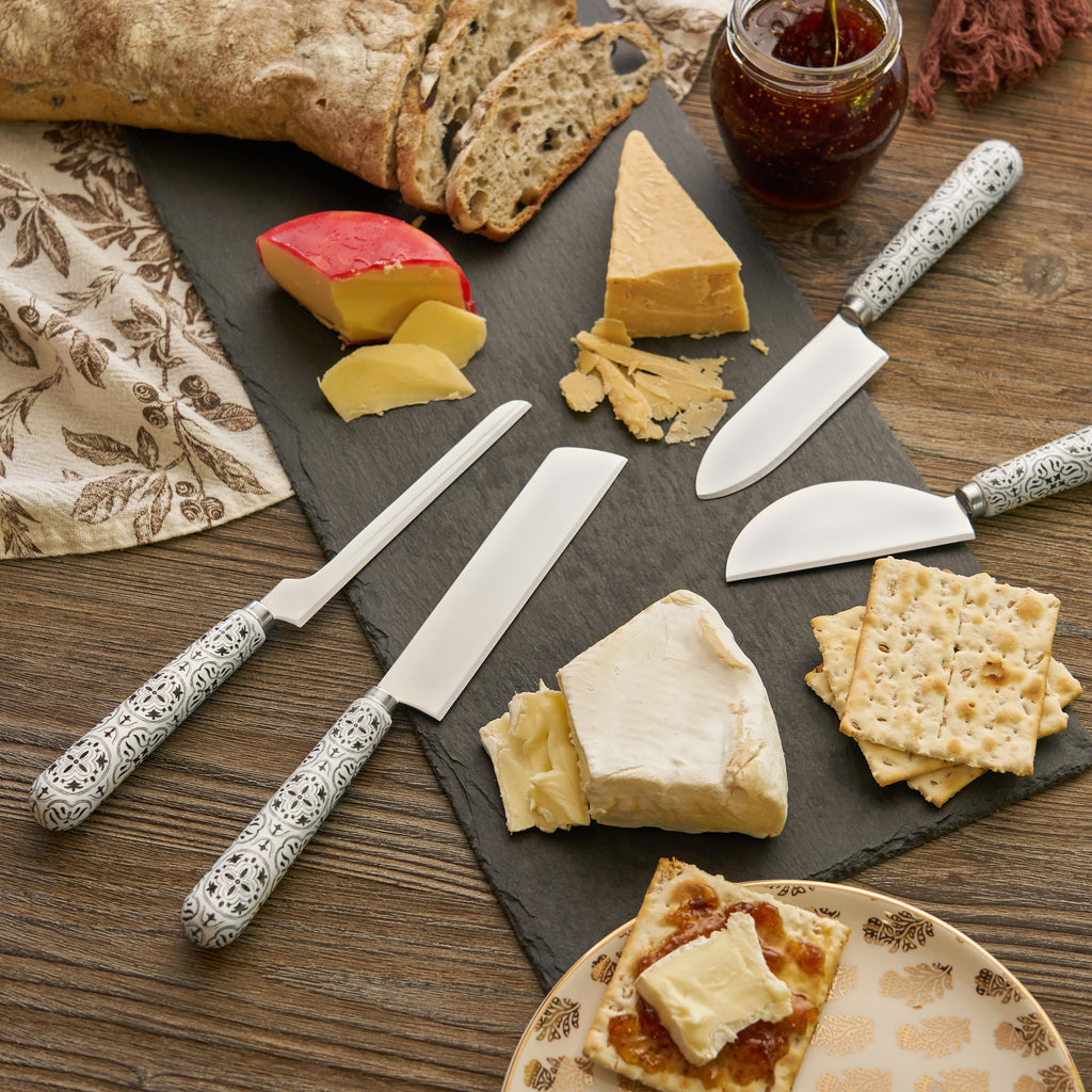 Twine 3 Piece Cheese Knives Set with Ceramic Star Pattern Handles, For Hard  and Soft Cheese – Twine Living