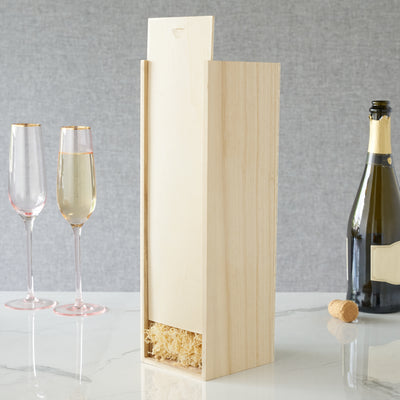 UPGRADE YOUR WINE BOTTLE GIFTING - This wooden wine box elevates the usual gift bottle experience beyond the basic wine bag. Also works as a great storage solution in your home, keeping bottles away from light and disturbances.