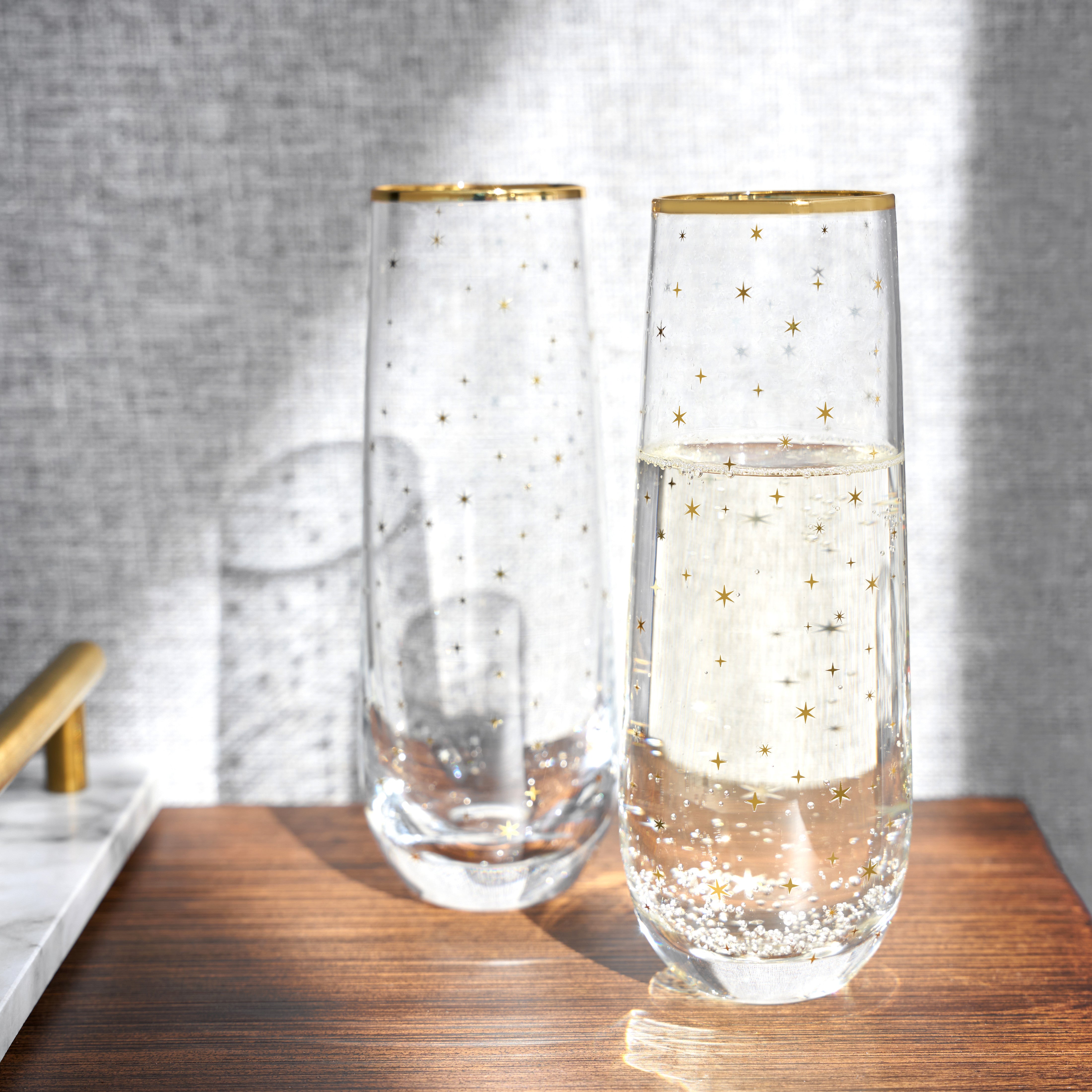 Starlight Stemless Champagne Flutes - Thumbnail 4
